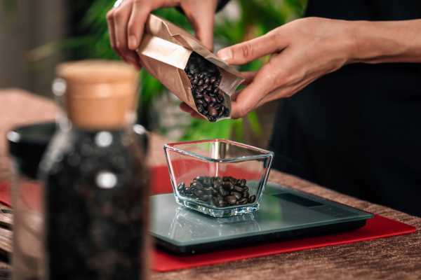 Image from ancient beans to a modern cup in a bustling café